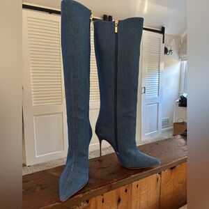 SCHUTZ Blue Heeled Knee-High Boots